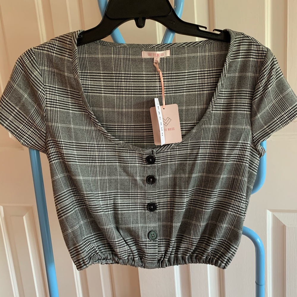 Cropped Plaid top
